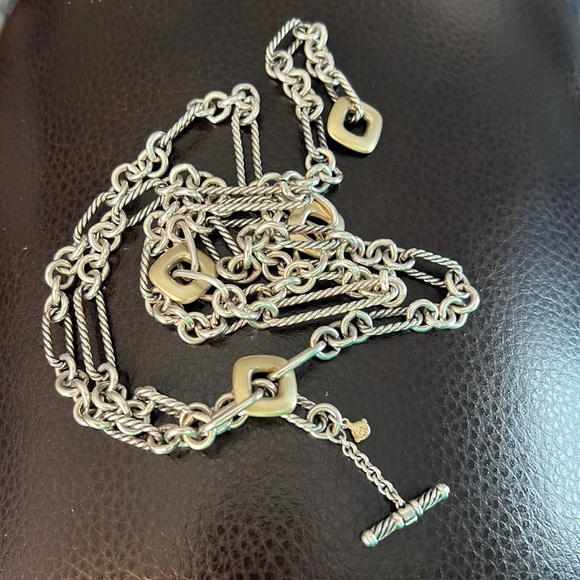 David Yurman 36” necklace 18K gold and 925 silver link - Picture 3 of 12